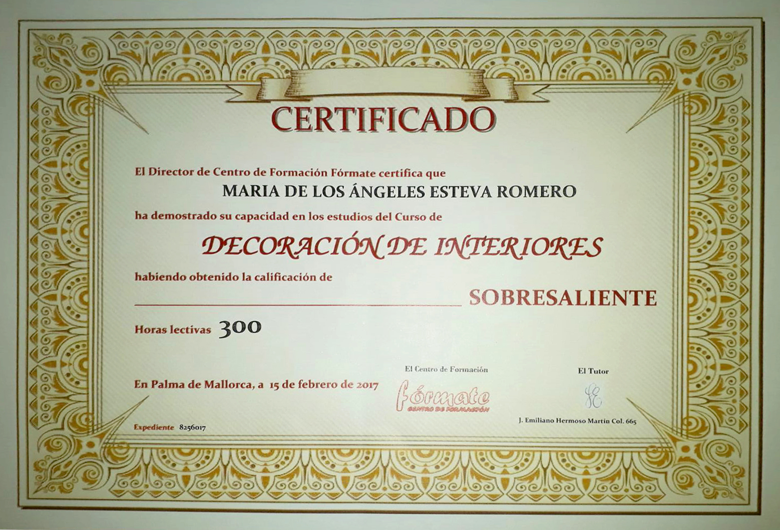 Diploma Decoración Interiores